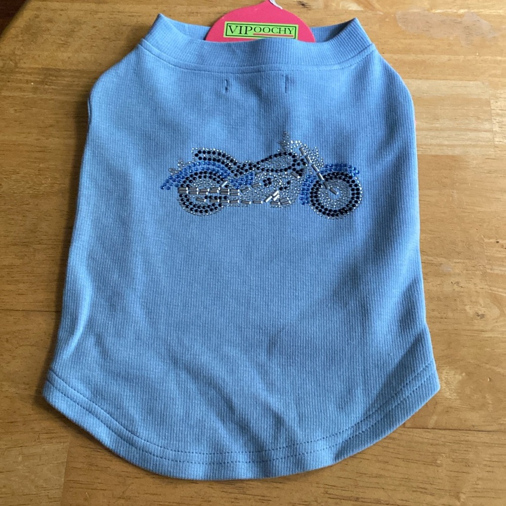 ! Vipoochy Poochy dog dress size M with decor Motorcycle new